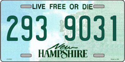 NH license plate 2939031