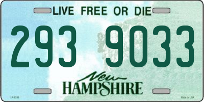NH license plate 2939033