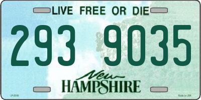 NH license plate 2939035