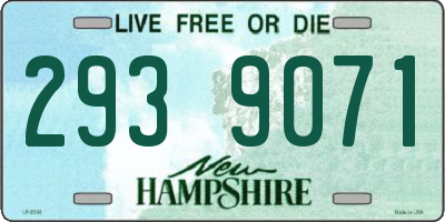 NH license plate 2939071