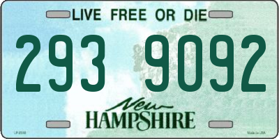 NH license plate 2939092