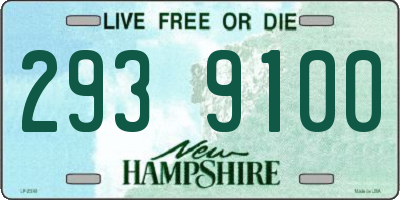 NH license plate 2939100