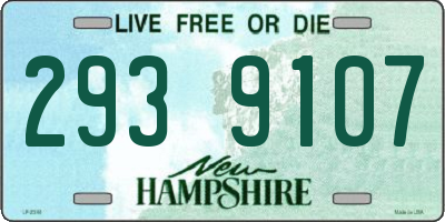 NH license plate 2939107