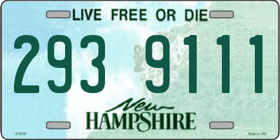 NH license plate 2939111