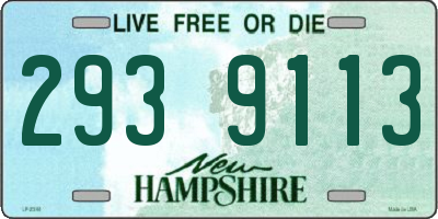 NH license plate 2939113