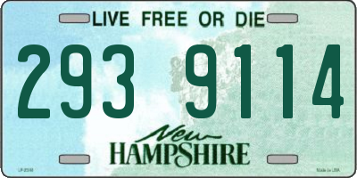NH license plate 2939114