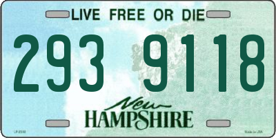 NH license plate 2939118