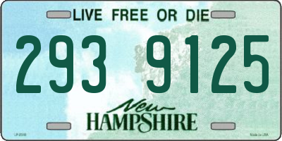 NH license plate 2939125
