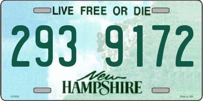 NH license plate 2939172