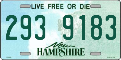 NH license plate 2939183