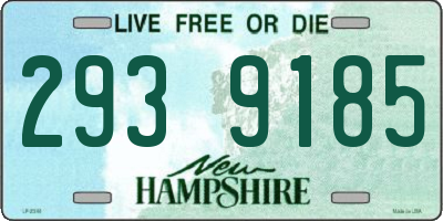NH license plate 2939185