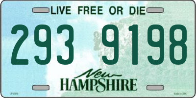NH license plate 2939198