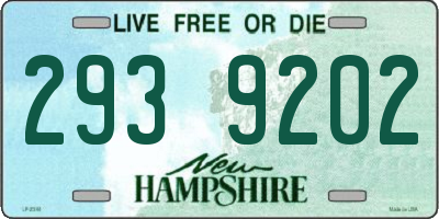 NH license plate 2939202