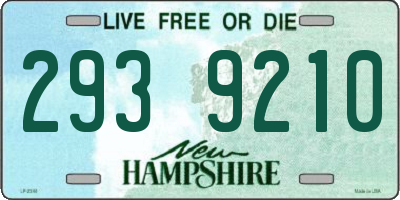 NH license plate 2939210
