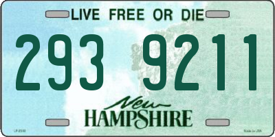 NH license plate 2939211