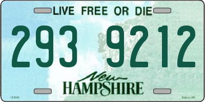 NH license plate 2939212