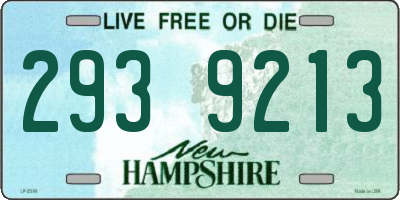 NH license plate 2939213