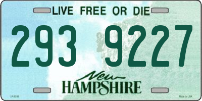 NH license plate 2939227