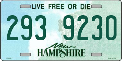 NH license plate 2939230
