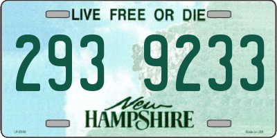 NH license plate 2939233
