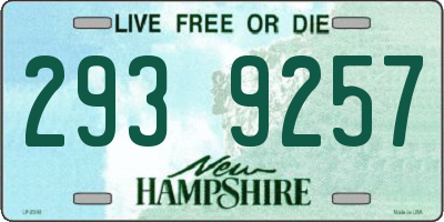 NH license plate 2939257