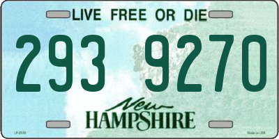 NH license plate 2939270