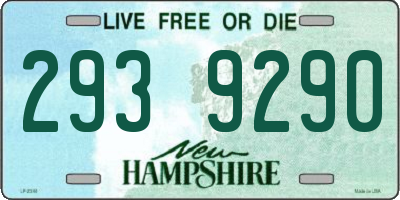 NH license plate 2939290
