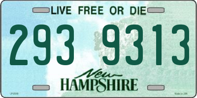 NH license plate 2939313