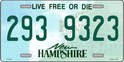 NH license plate 2939323