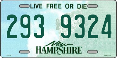 NH license plate 2939324