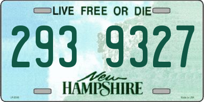 NH license plate 2939327