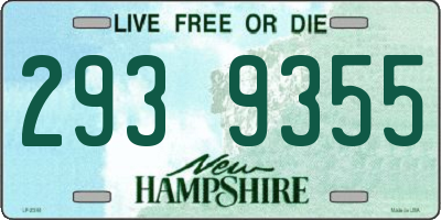NH license plate 2939355