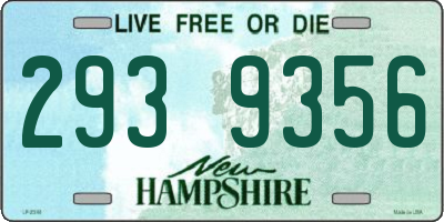 NH license plate 2939356