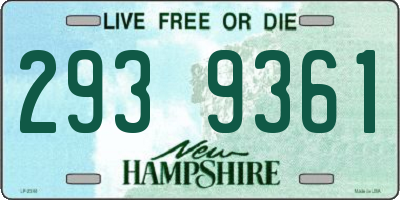 NH license plate 2939361