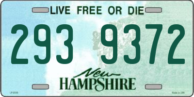 NH license plate 2939372