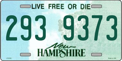 NH license plate 2939373
