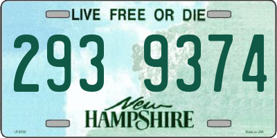 NH license plate 2939374