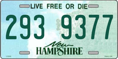 NH license plate 2939377