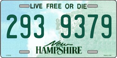 NH license plate 2939379