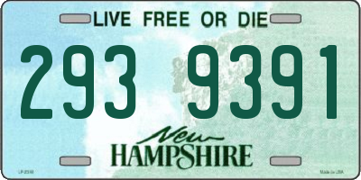 NH license plate 2939391