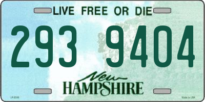 NH license plate 2939404
