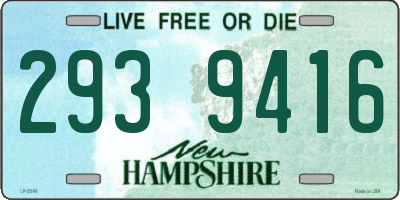 NH license plate 2939416