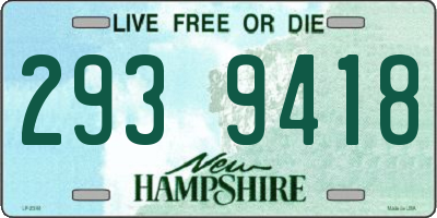 NH license plate 2939418