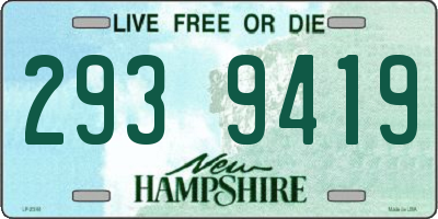 NH license plate 2939419