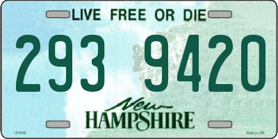 NH license plate 2939420