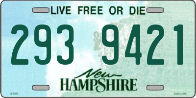NH license plate 2939421