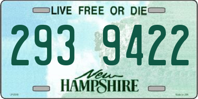 NH license plate 2939422