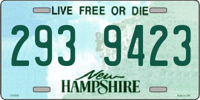 NH license plate 2939423