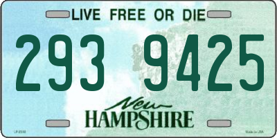 NH license plate 2939425