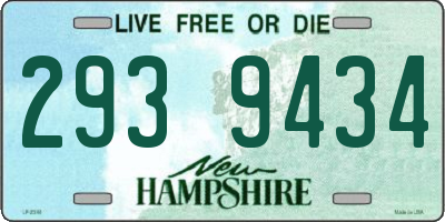 NH license plate 2939434